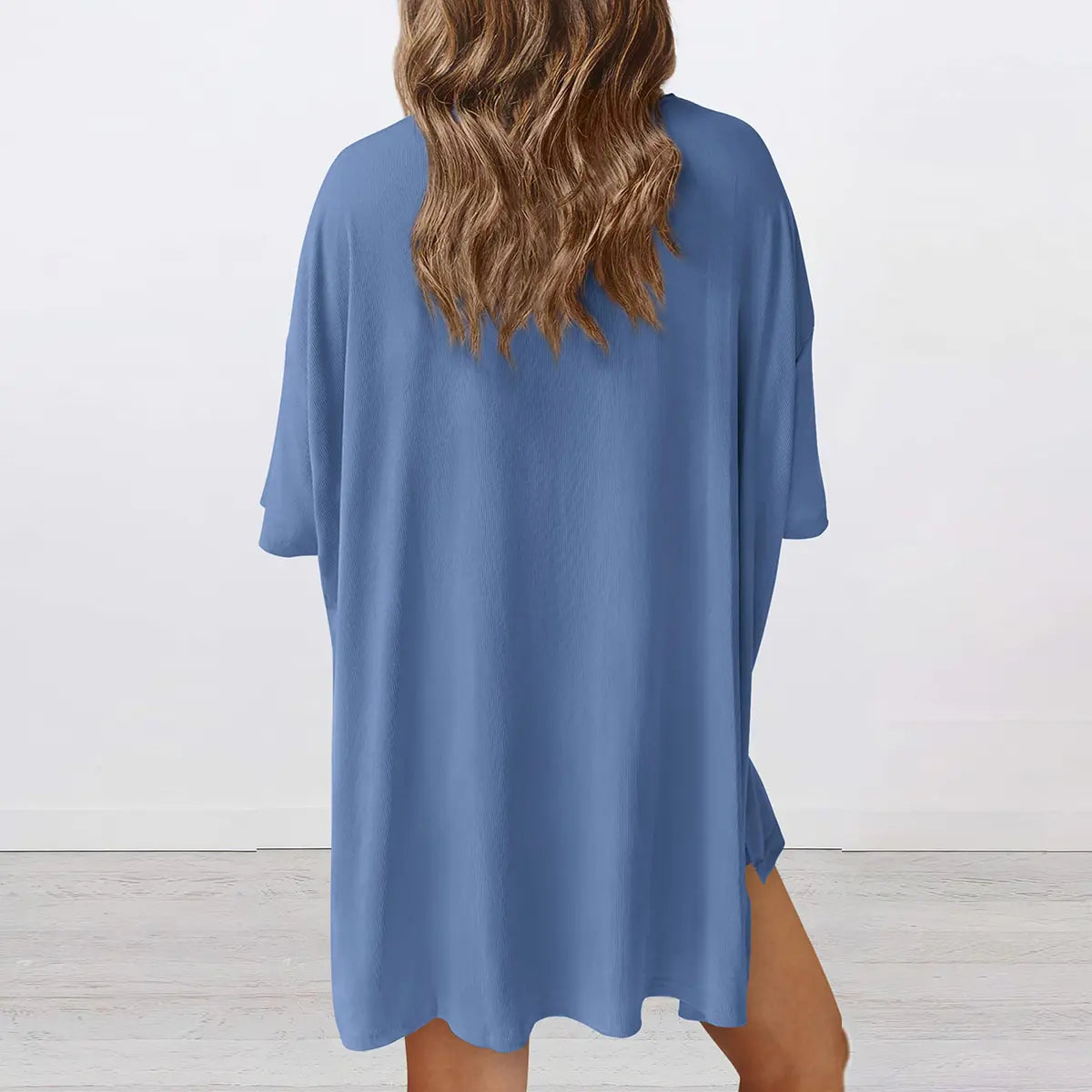 PRETTYGARDEN Crewneck Two-Piece Set for Women Summer Casual Oversized Split Hem Shirts & Side Pocket Biker Shorts Minimalist Lounge Wear Soft Viscose Fabric Comfy Homewear Cozy Pjs#Summervibes#Swimweek