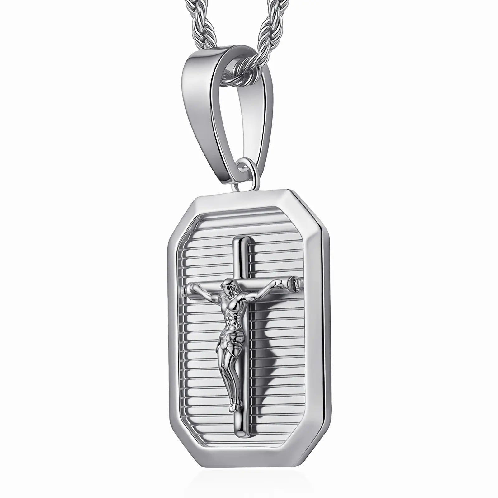 14K Gold Plated Crucifix Cross Necklace for Men and Women Cross Pendant Necklace for Boys 18-24 Inch
