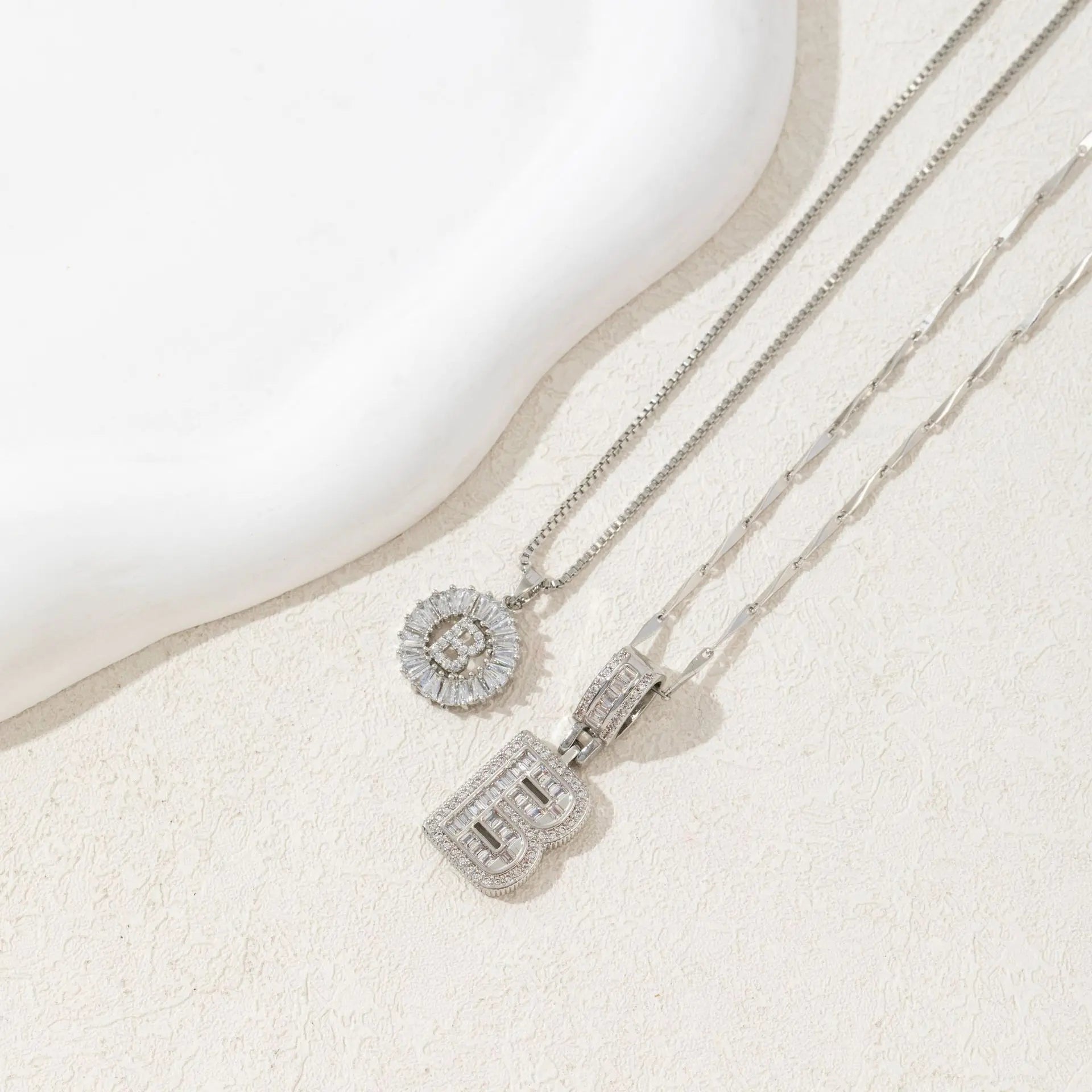 MINDEKA Jewelry 2 Pack Initial Letter Pendant Necklaces 14K Gold Plated Adjustable Chain 17-19'' for Women Valentine'S Day Anniversary Jewelry Set