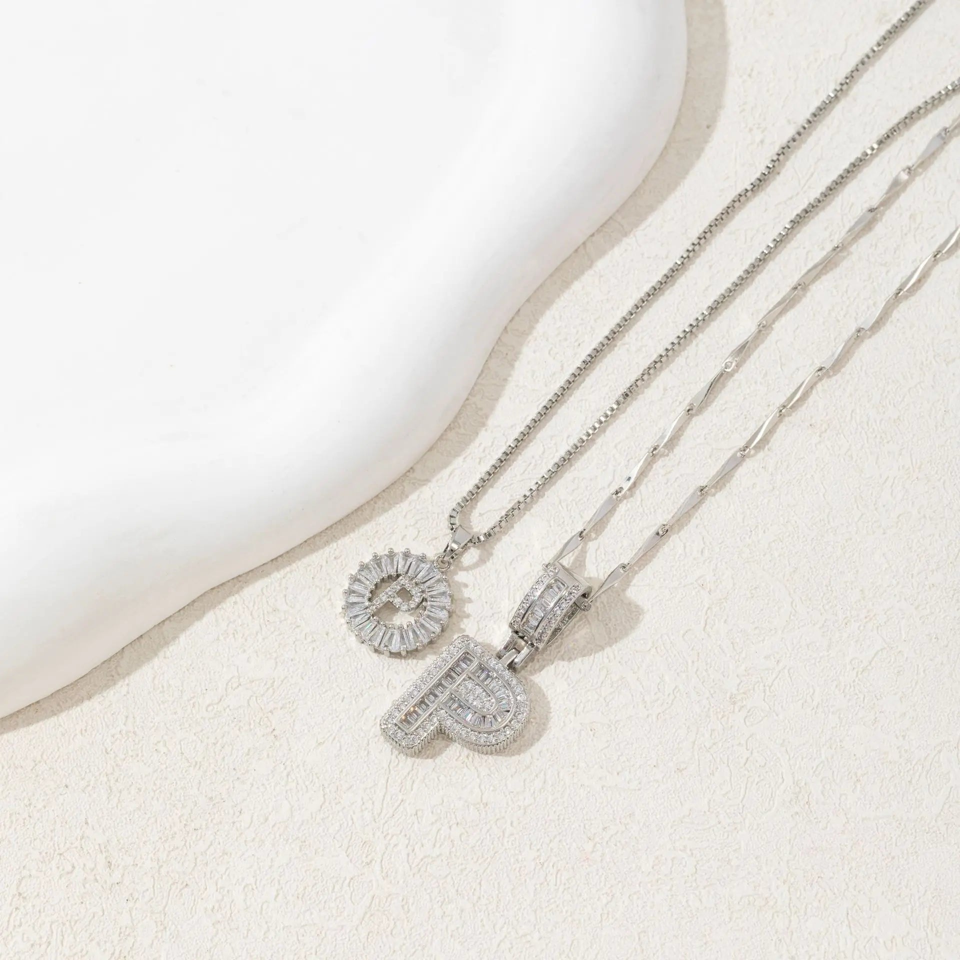 MINDEKA Jewelry 2 Pack Initial Letter Pendant Necklaces 14K Gold Plated Adjustable Chain 17-19'' for Women Valentine'S Day Anniversary Jewelry Set