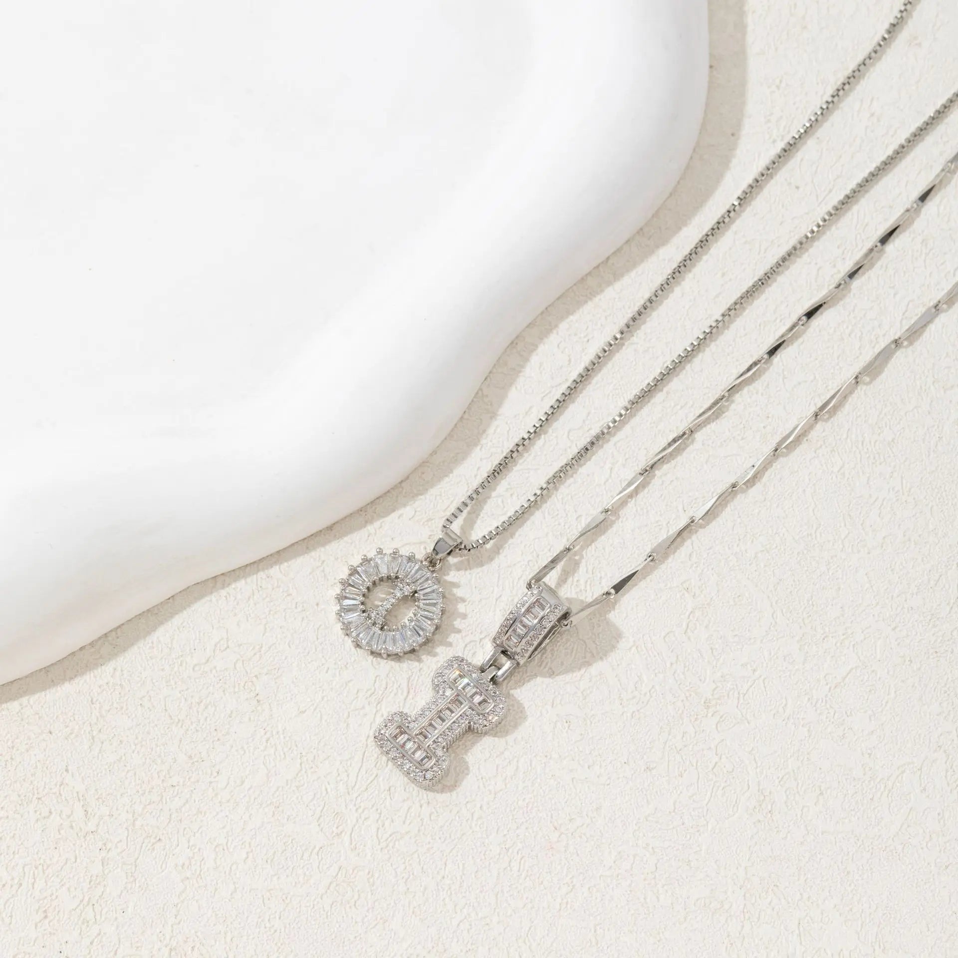 MINDEKA Jewelry 2 Pack Initial Letter Pendant Necklaces 14K Gold Plated Adjustable Chain 17-19'' for Women Valentine'S Day Anniversary Jewelry Set