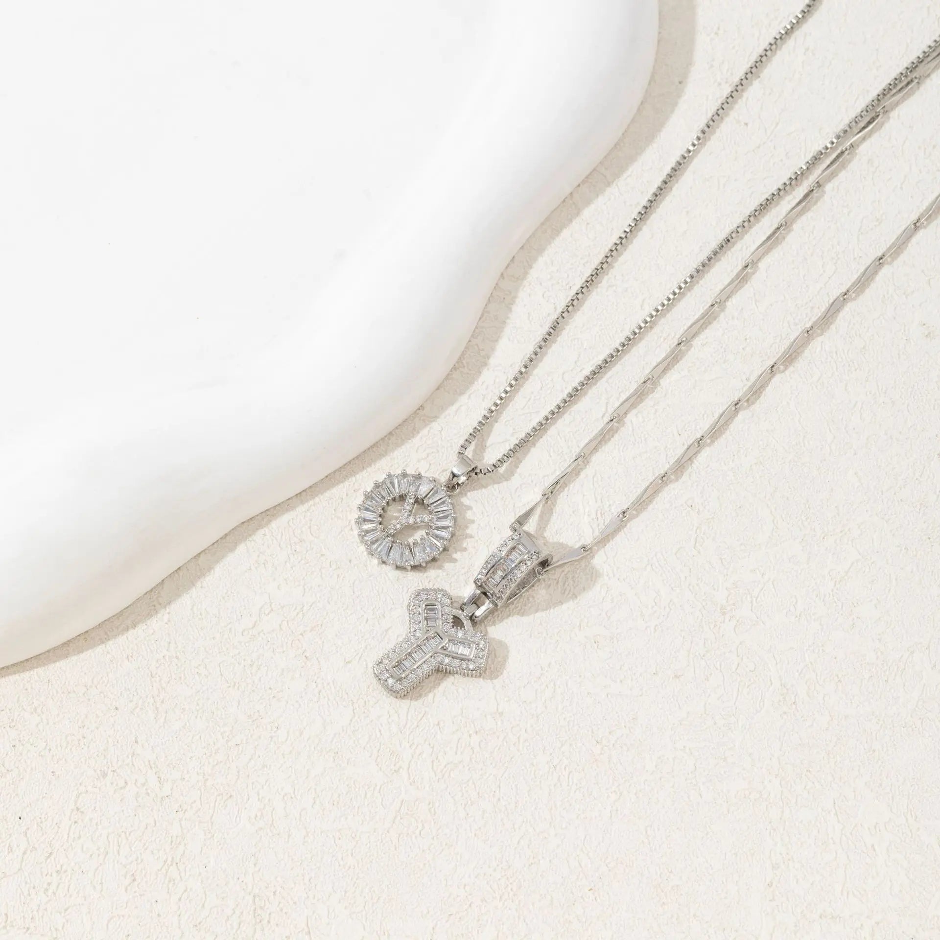 MINDEKA Jewelry 2 Pack Initial Letter Pendant Necklaces 14K Gold Plated Adjustable Chain 17-19'' for Women Valentine'S Day Anniversary Jewelry Set