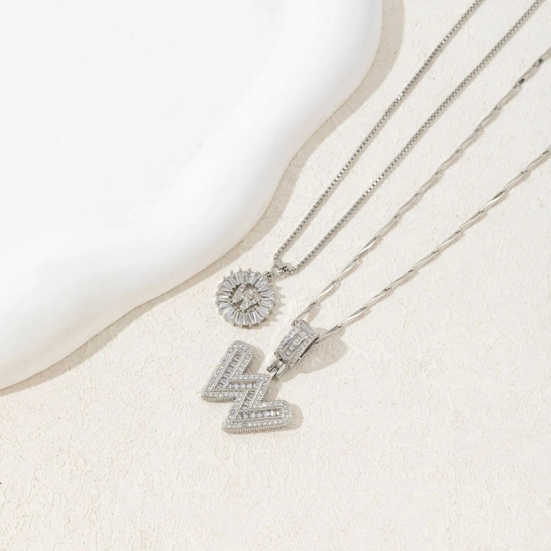 MINDEKA Jewelry 2 Pack Initial Letter Pendant Necklaces 14K Gold Plated Adjustable Chain 17-19'' for Women Valentine'S Day Anniversary Jewelry Set