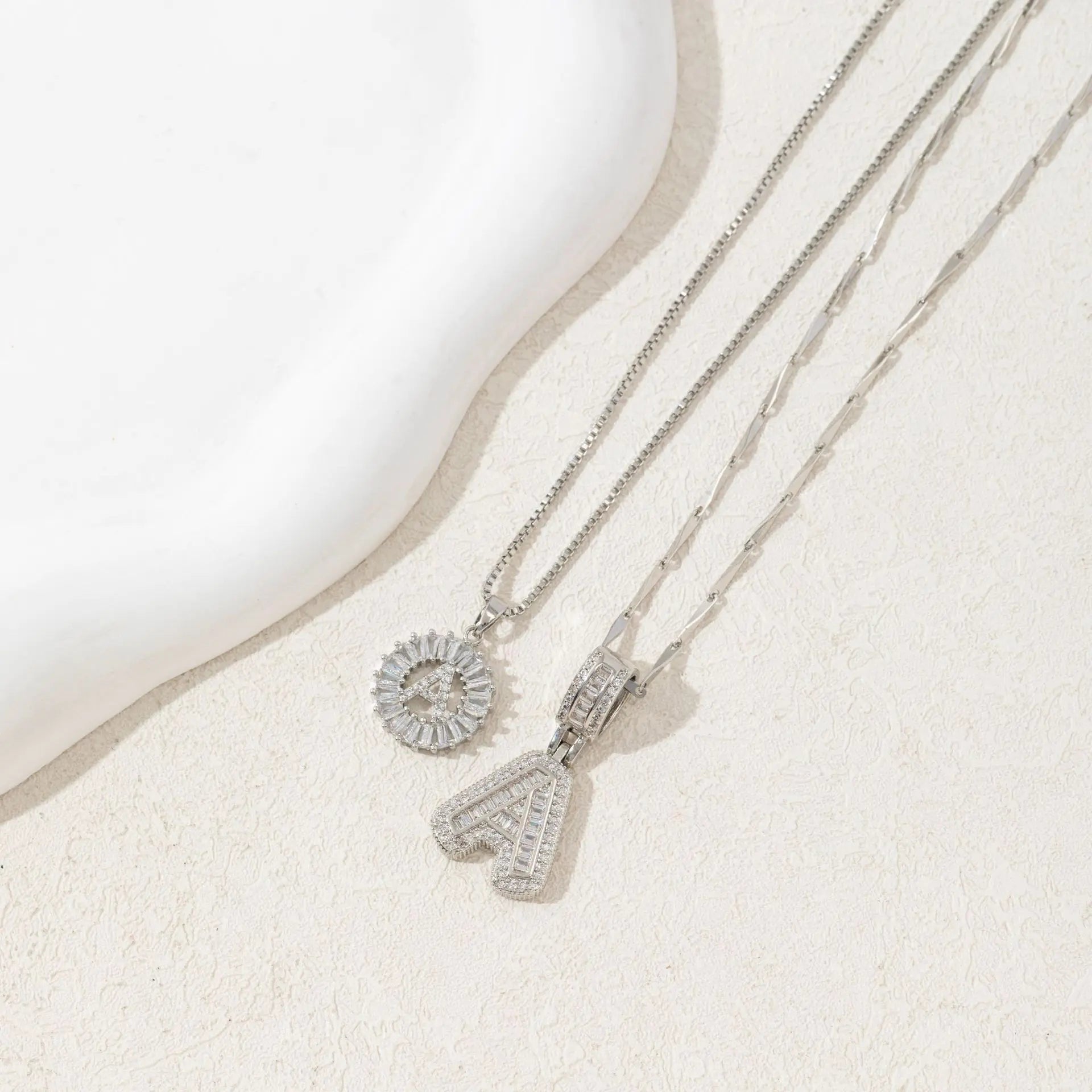 MINDEKA Jewelry 2 Pack Initial Letter Pendant Necklaces 14K Gold Plated Adjustable Chain 17-19'' for Women Valentine'S Day Anniversary Jewelry Set