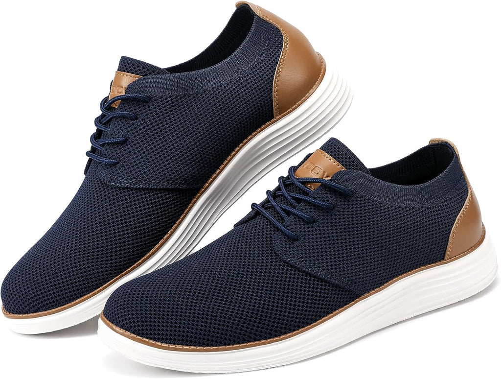 Men'S Fashion Dress Sneakers Casual Walking Shoes Business Oxfords Comfortable Breathable Lightweight Tennis
