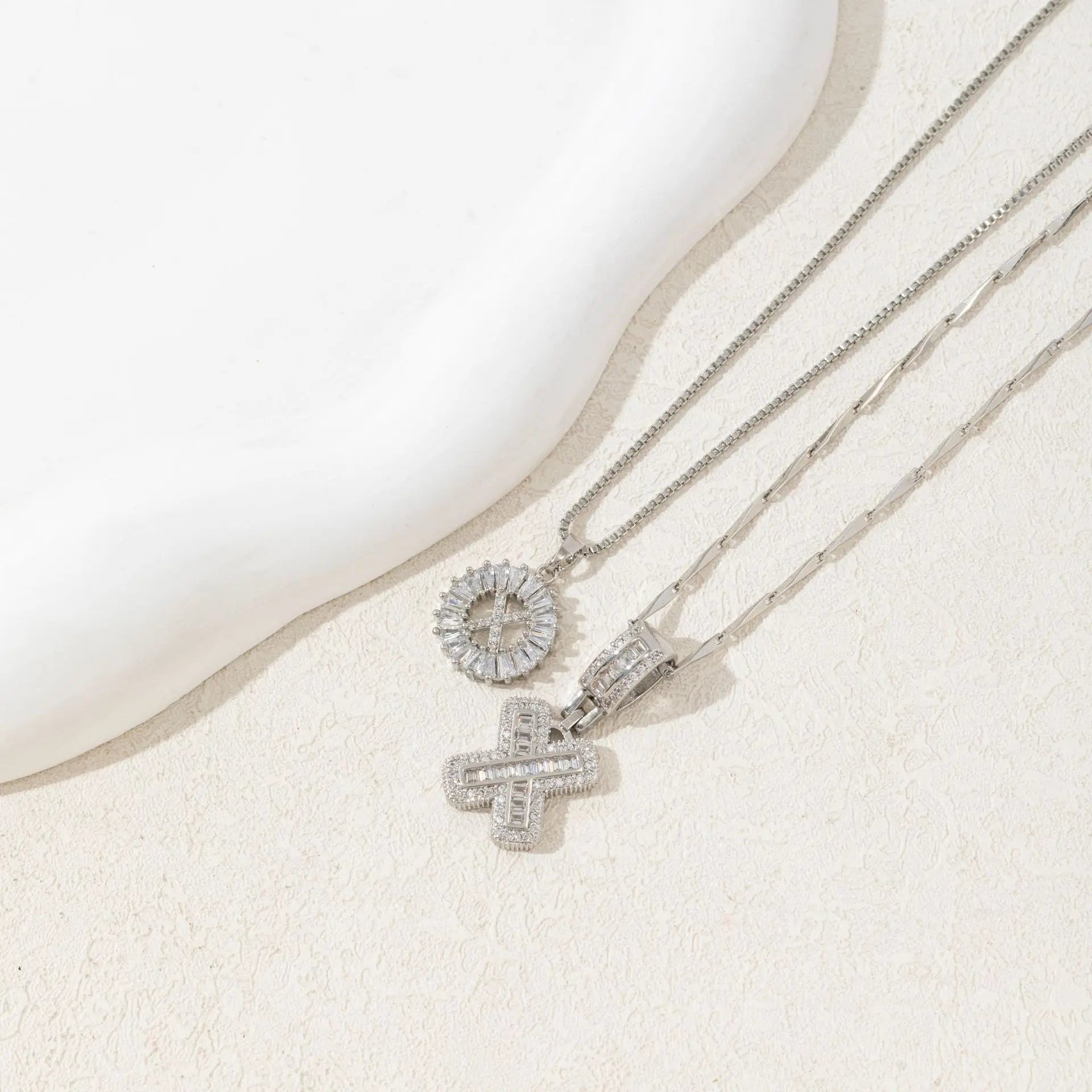 MINDEKA Jewelry 2 Pack Initial Letter Pendant Necklaces 14K Gold Plated Adjustable Chain 17-19'' for Women Valentine'S Day Anniversary Jewelry Set