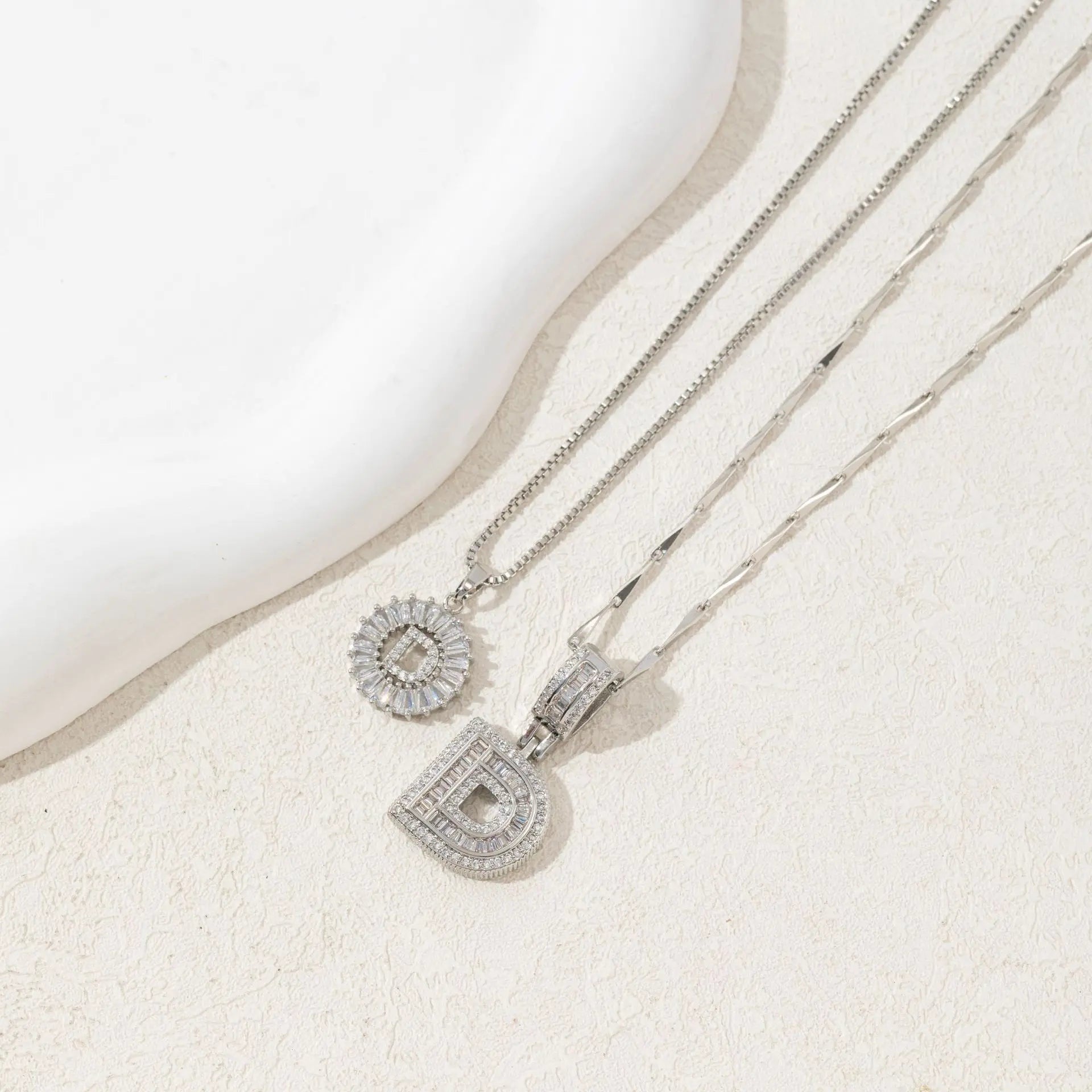 MINDEKA Jewelry 2 Pack Initial Letter Pendant Necklaces 14K Gold Plated Adjustable Chain 17-19'' for Women Valentine'S Day Anniversary Jewelry Set