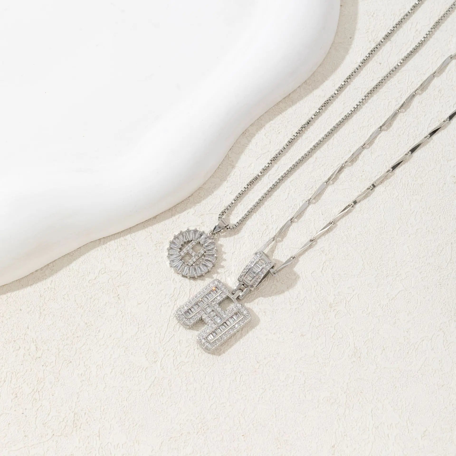 MINDEKA Jewelry 2 Pack Initial Letter Pendant Necklaces 14K Gold Plated Adjustable Chain 17-19'' for Women Valentine'S Day Anniversary Jewelry Set