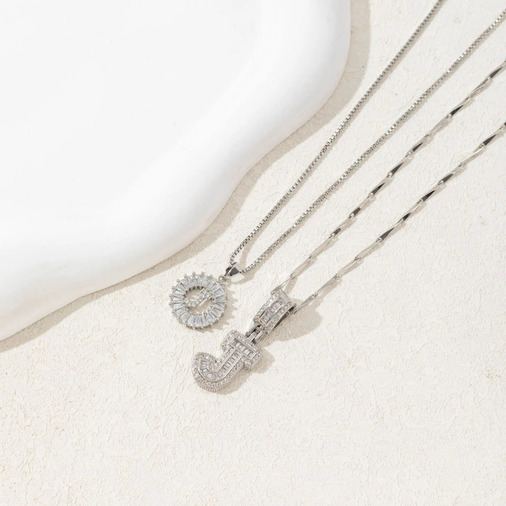 MINDEKA Jewelry 2 Pack Initial Letter Pendant Necklaces 14K Gold Plated Adjustable Chain 17-19'' for Women Valentine'S Day Anniversary Jewelry Set